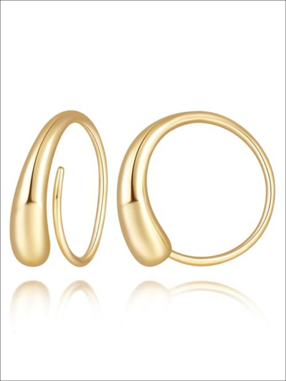 14k Gold Plated Twisted Hoop Earrings for Women Lightweight